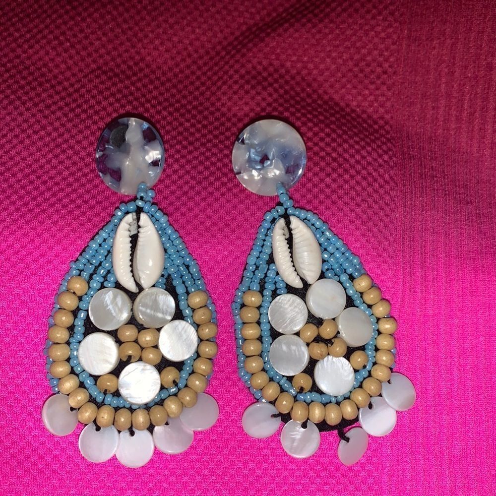Shell Beaded Earrings  